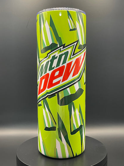 Vibrant Mtn Dew Patterned Design for Unique Tumblers